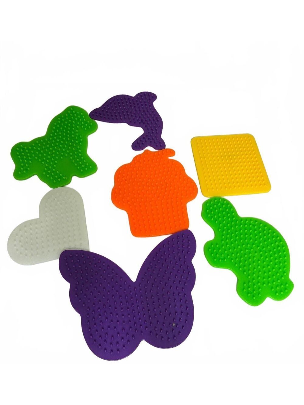 Perler Bead Set of 7 Colorful Silicone Ironing Peg Boards
